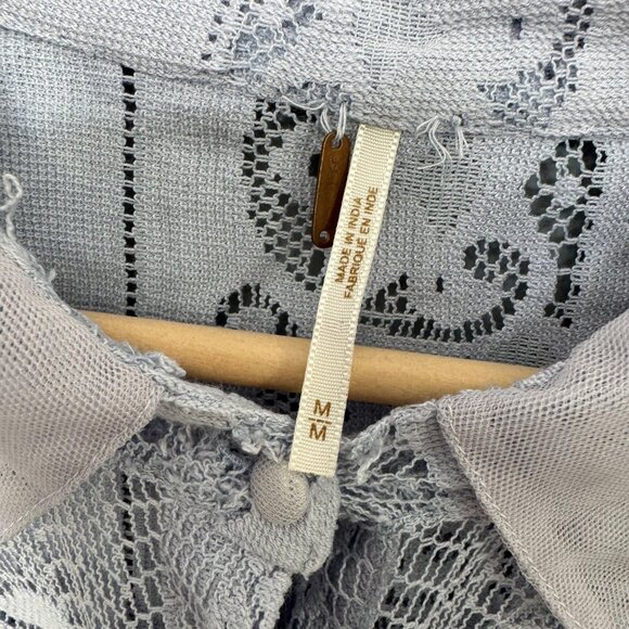 FREE PEOPLE madonna crop lace/tulle top size M - Picture 4 of 7